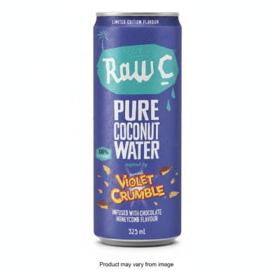 Raw C Pure Coconut Water Violet Crumble 325 mL (Limited Edition)