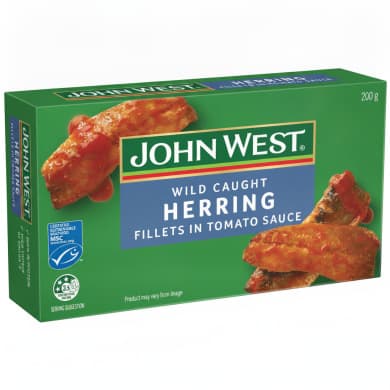 John West Herring Fillets in Tomato Sauce 200g