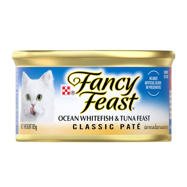 Fancy Feast Classic Pate Ocean Whitefish & Tuna Feast Wet Cat Food - 85g