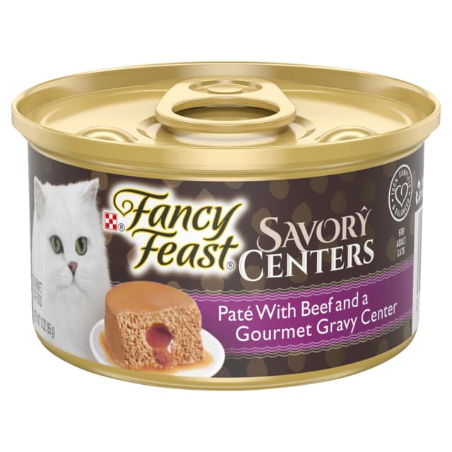 Fancy Feast Savory Centers Pate with Beef & Gourmet Gravy Wet Cat Food - 85g