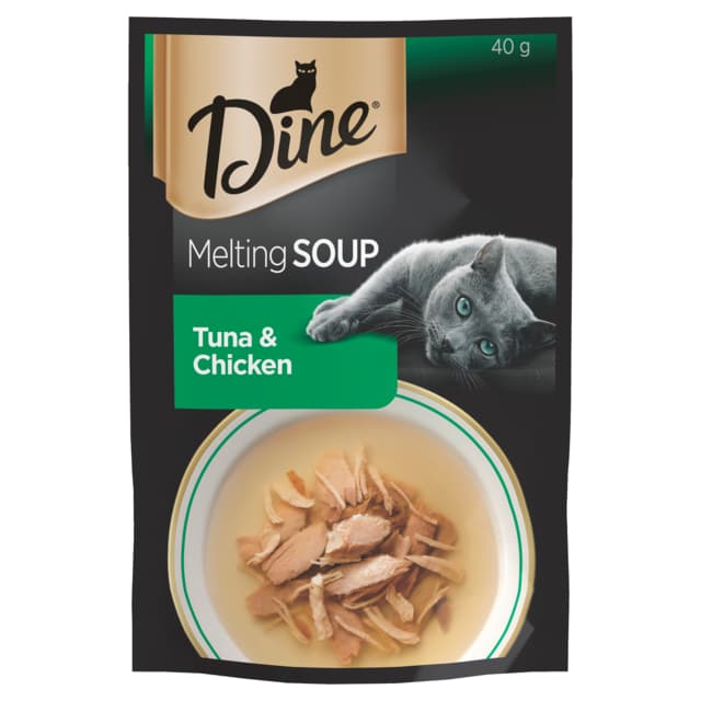 Dine Melting Soup Tuna & Chicken Wet Cat Food Topper - 40g