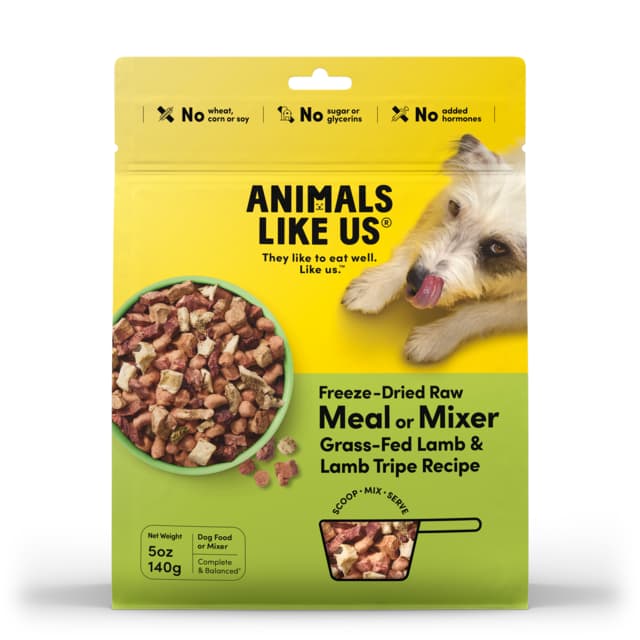 Animals Like Us Meal or Mixer Grass-Fed Lamb & Lamb Tripe Freeze Dried Dog Food - 140g