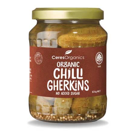 Ceres Organics Chilli Gherkins (670g)
