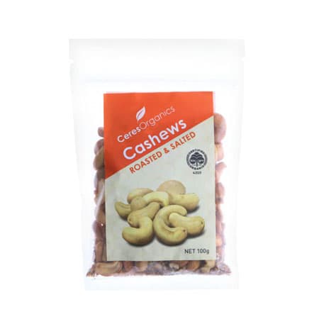 Ceres Organics Roasted Salted Cashews (100g)