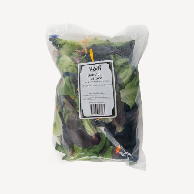 Baby Leaf Lettuce With Edible Flower 150g