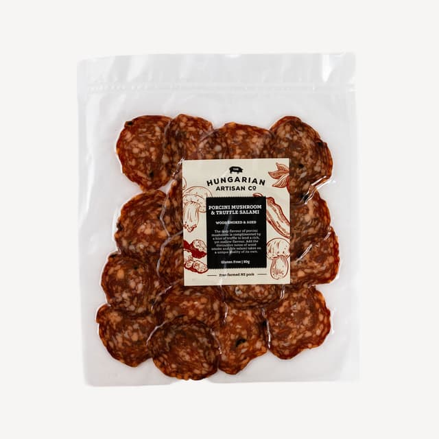 The Hungarian Artisan Co Porcini Truffle Salami Sliced 80g