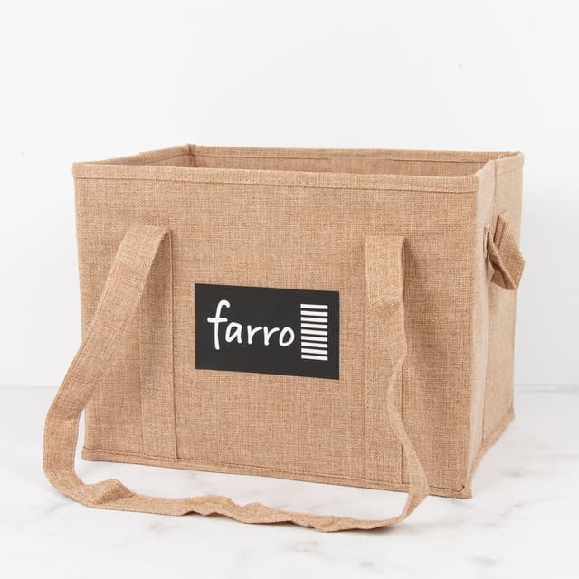 Farro Jute Shopping Bag With Straps