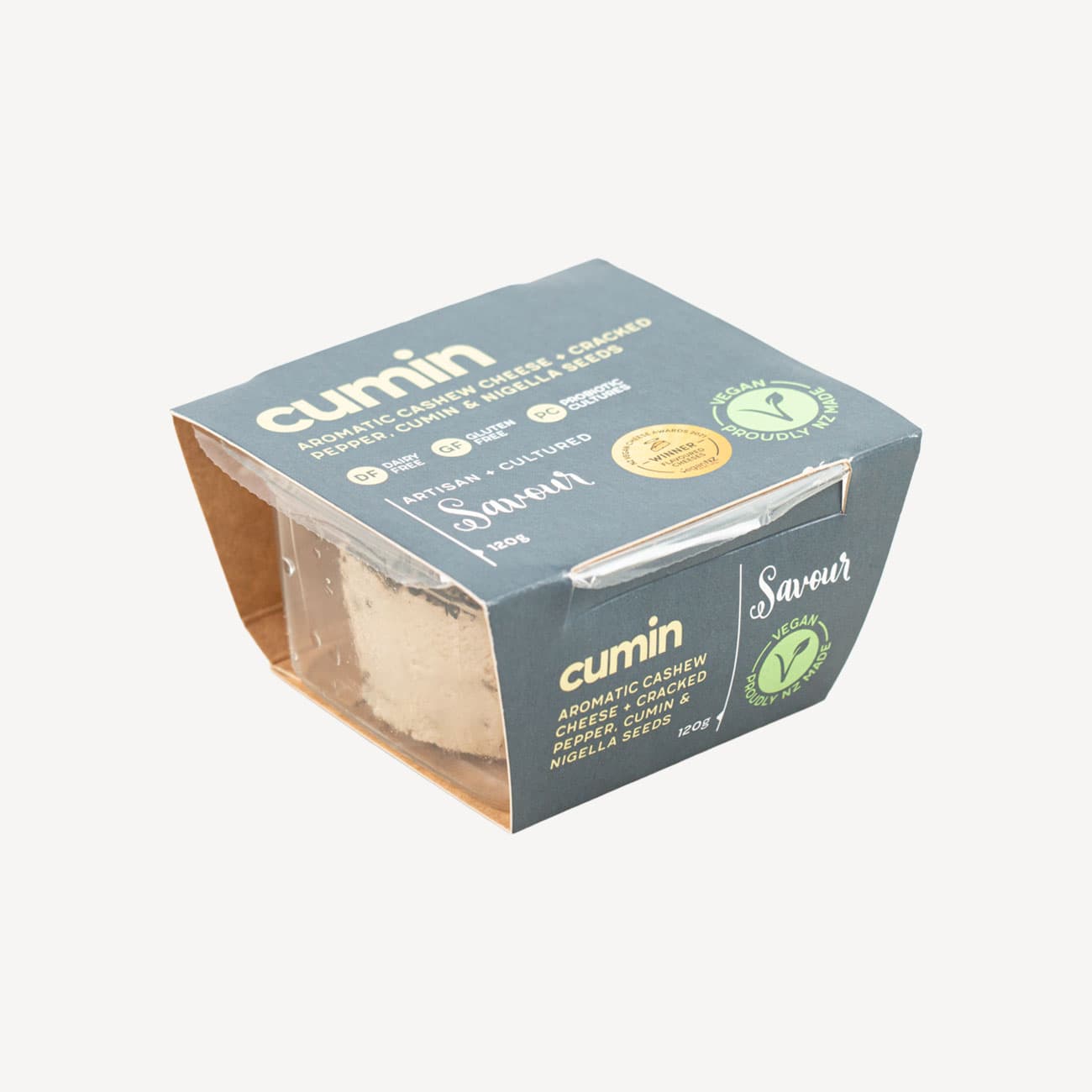 Savour Toasted Cumin And Pepper Aged Nut Cheese 120g