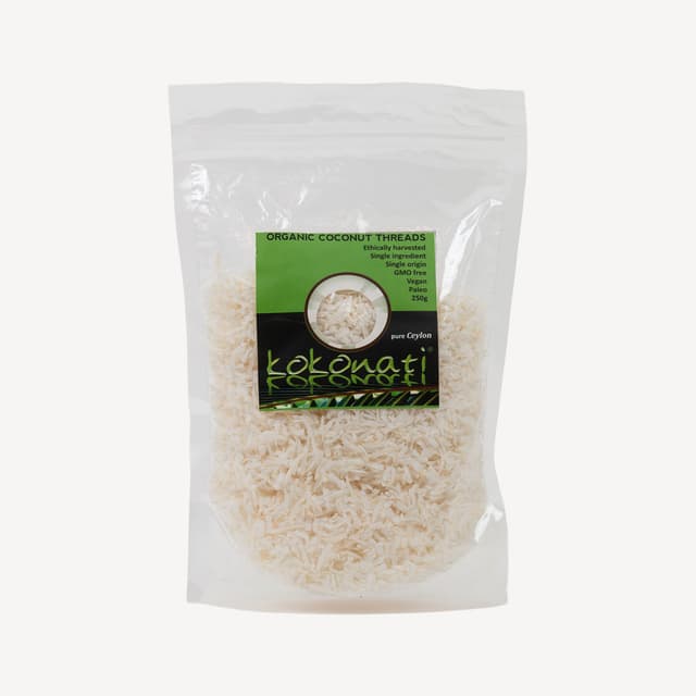 Kokonati Organic Desiccated Coconut Threads 250g