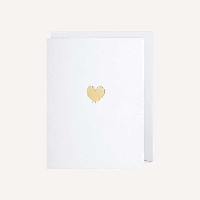 Oxted Gold Heart Small Card