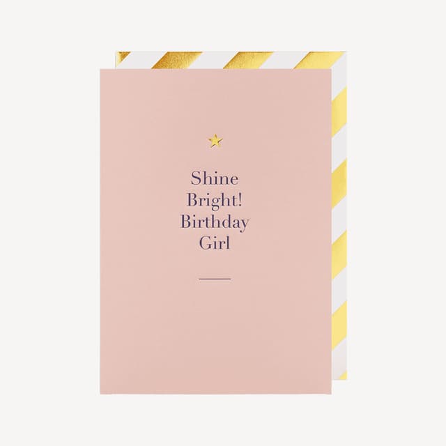 Oxted Shine Bright Birthday Girl Large Card