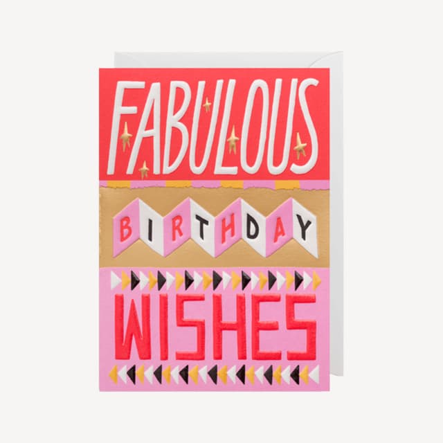 Oxted Fabulous Birthday Wishes Large Card