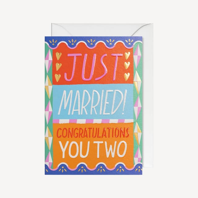 Oxted Just Married Large Card