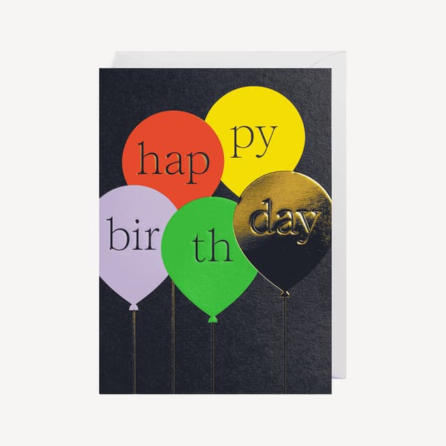 Oxted Happy Birthday Balloons Large Card