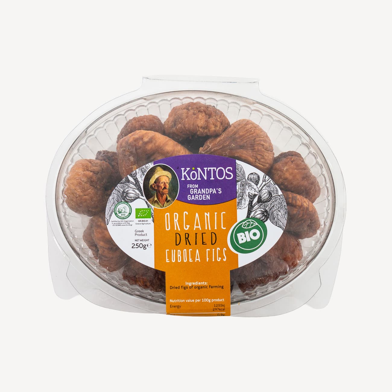 Kontos Grandpa's Garden Organic Dried Figs 250g