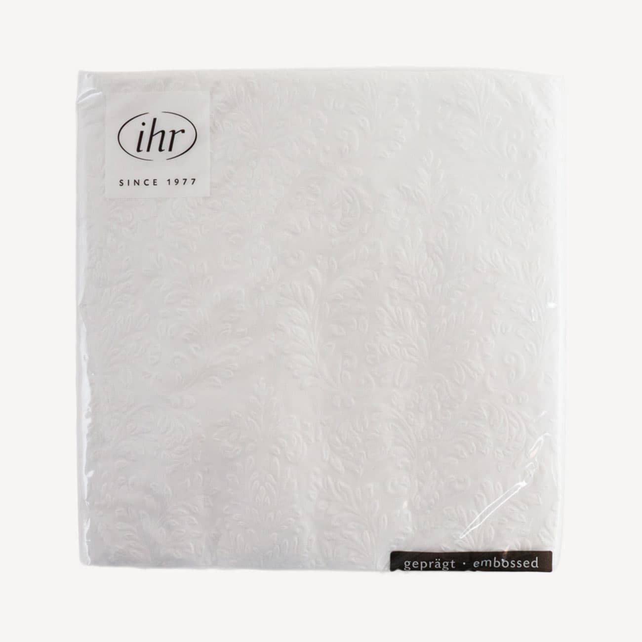 Ihr Cameo Uni White Large Napkin