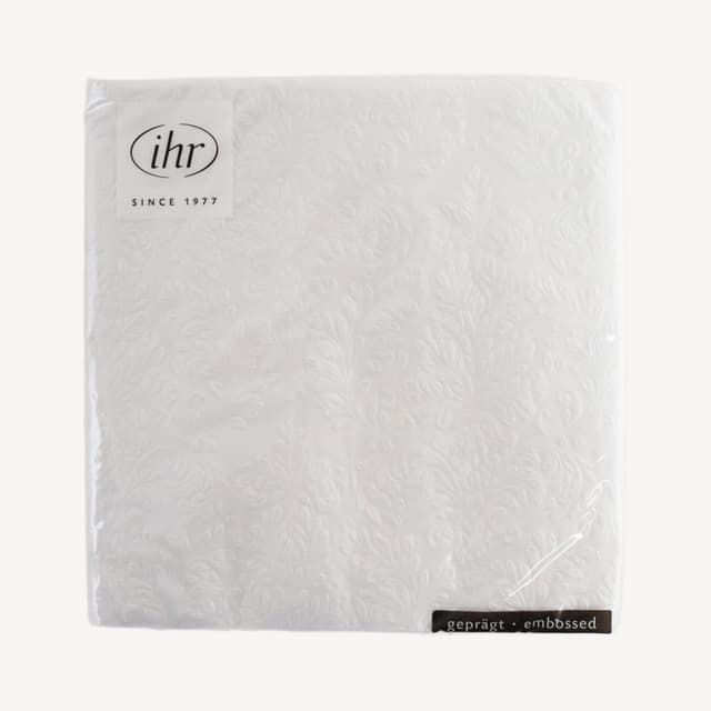 Ihr Cameo Uni White Large Napkin