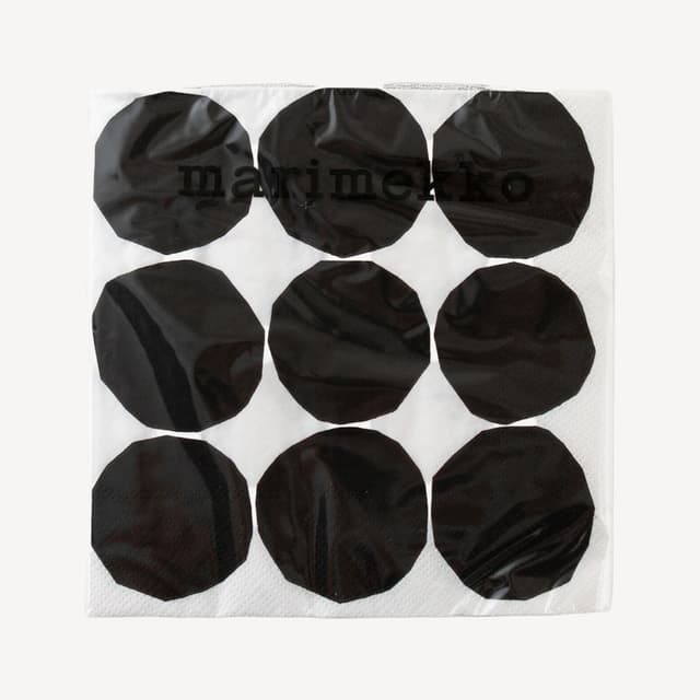 IHR Luncheon MM Kivet Black White Napkin