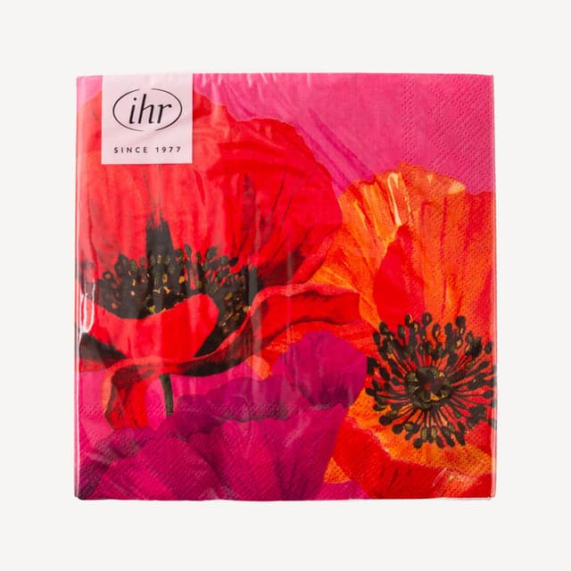 Ihr Luncheon Joyful Poppy Pink Napkin
