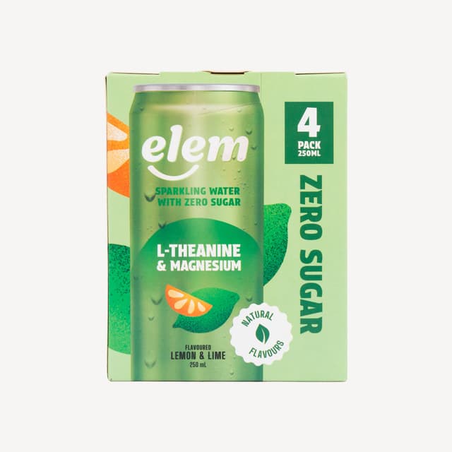 Elem Lemon & Lime Sparkling Water 4pk