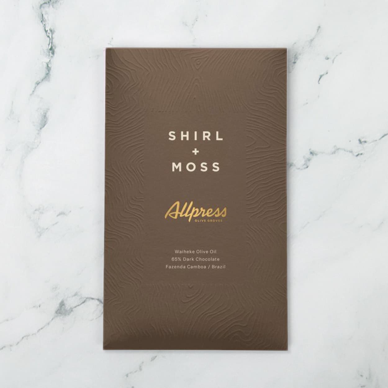 Shirl & Moss Waiheke Olive Oil And Hazelnut 65% 80g