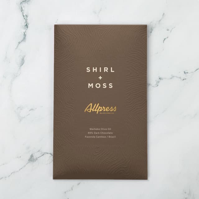 Shirl & Moss Waiheke Olive Oil And Hazelnut 65% 80g