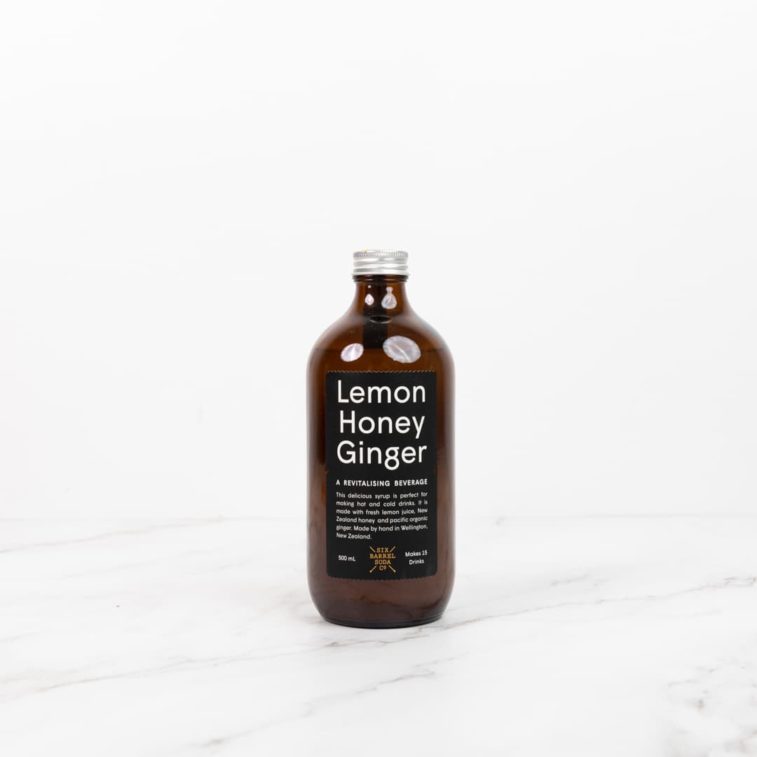 Six Barrel Syrup Lemon Honey Ginger 500ml