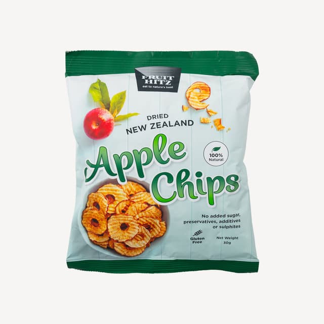 New Zealand Dried Apple Chips 30g