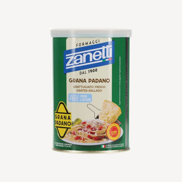 Zanetti Grana Padano Tin Grated Cheese 160g
