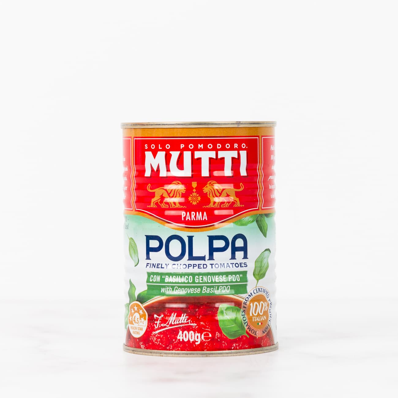 Mutti Chopped Tomatoes with Basil 400g