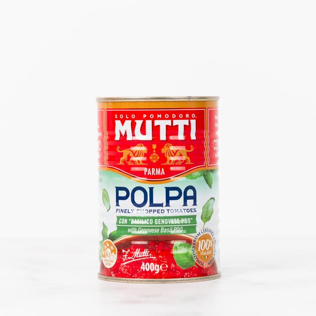 Mutti Chopped Tomatoes with Basil 400g