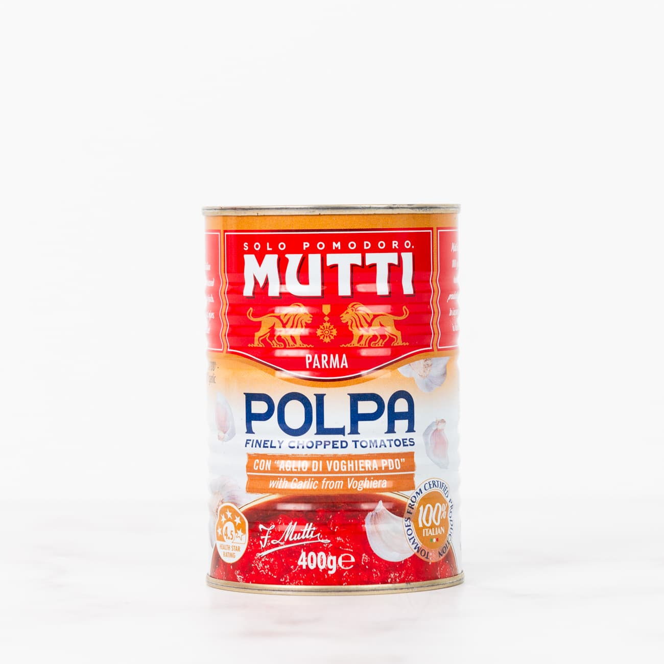 Mutti Chopped Tomatoes with Garlic 400g