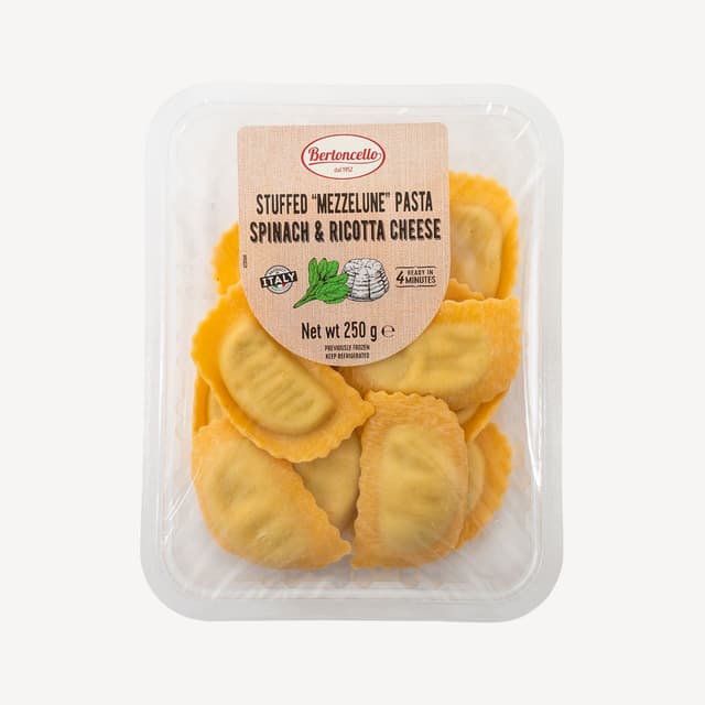 Bertoncello Spinach And Ricotta Mezzelune 250g
