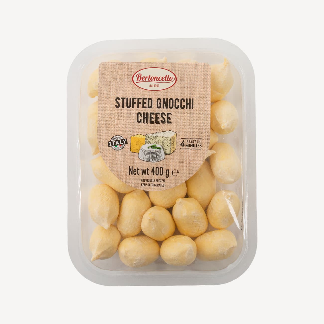 Bertoncello Stuffed Gnocchi With Cheese 400g