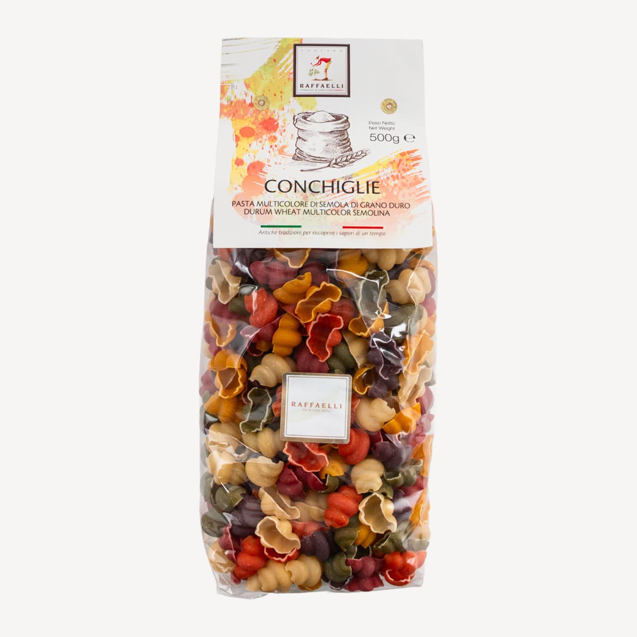 Raffaelli Conchiglie Coloured Pasta 500g