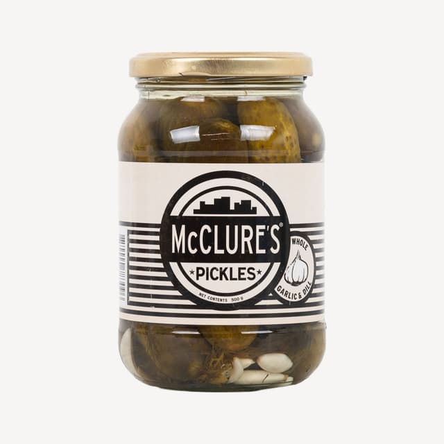 Mcclures Pickles Garlic Dill Gherkins 500g