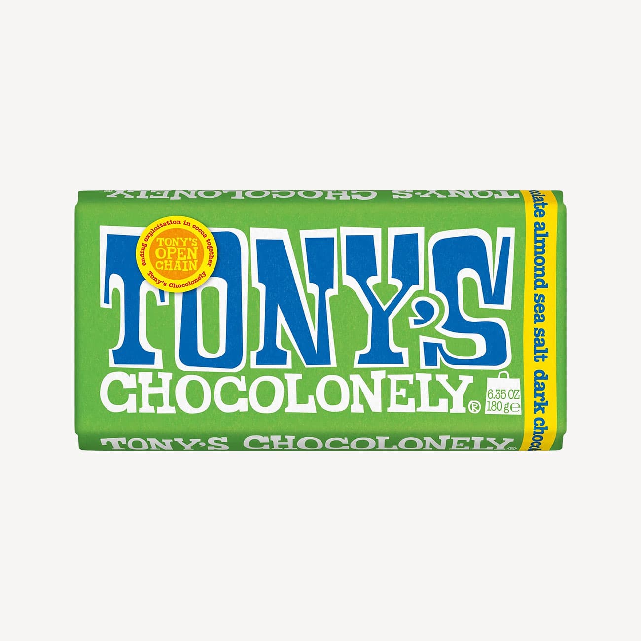 Tonys Chocolonely Dark Chocolate Almond Sea Salt 180g