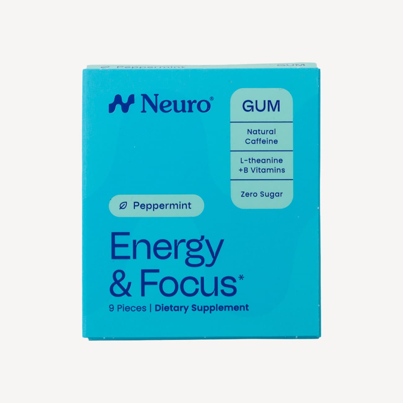 Neuro Gum Energy + Focus - Peppermint Gum 9 Pack