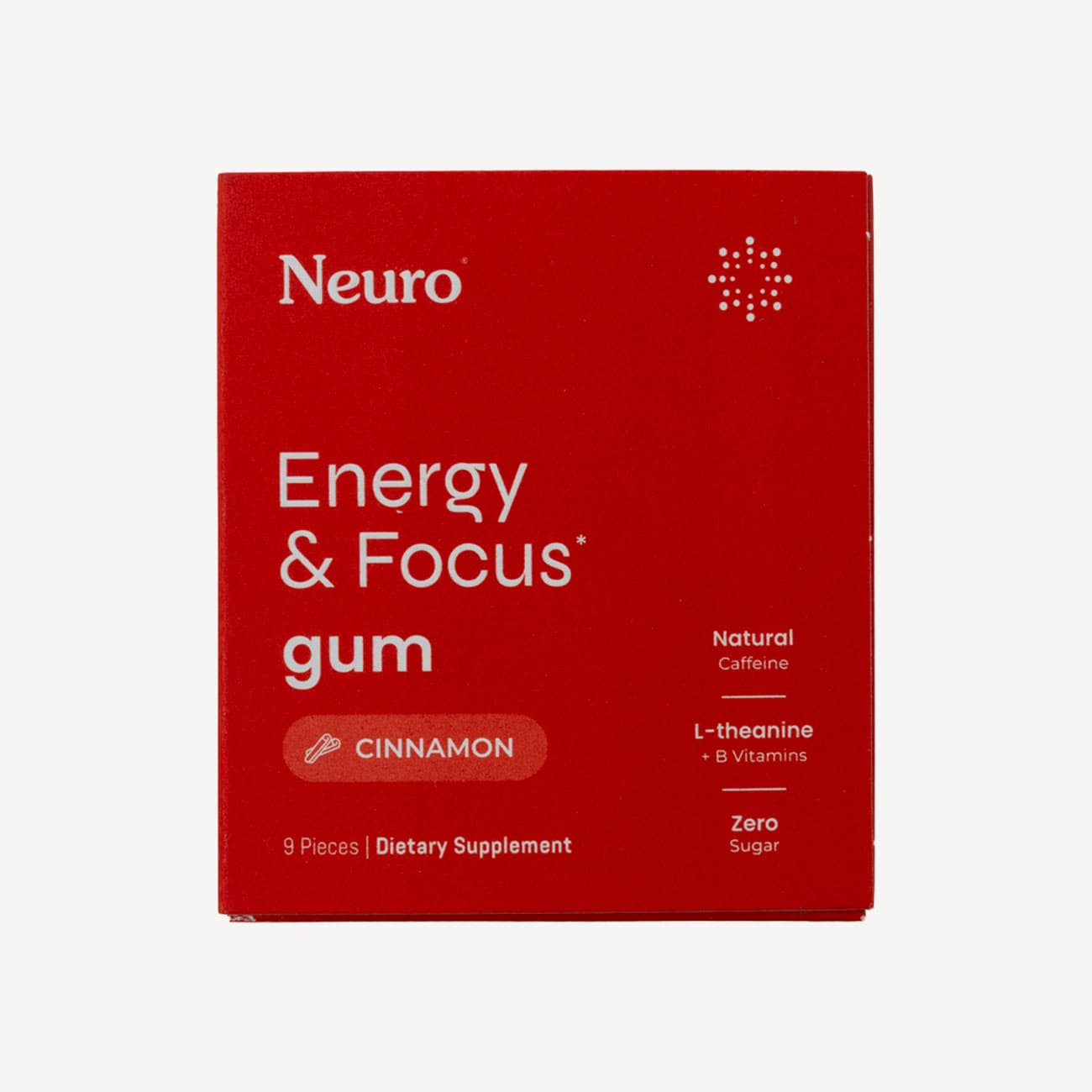 Neuro Gum Energy + Focus - Cinnamon Gum 9 Pack