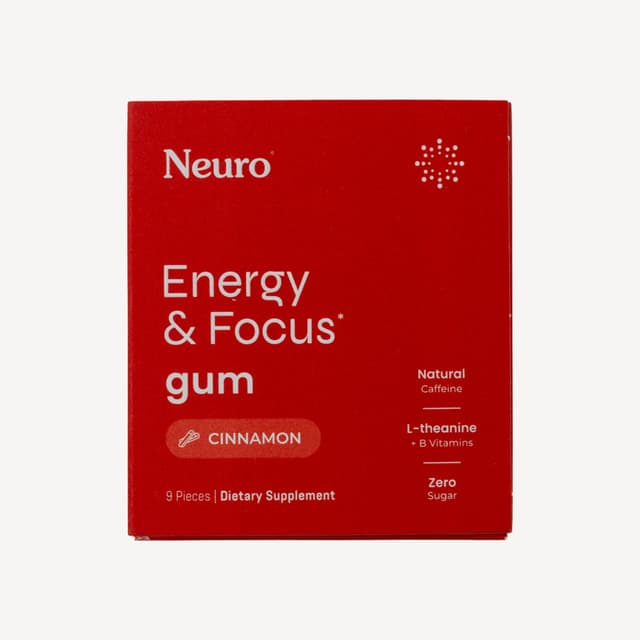 Neuro Gum Energy + Focus - Cinnamon Gum 9 Pack