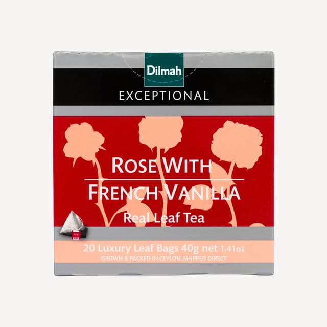 Dilmah Tea Exceptional Rose With French Vanilla 20