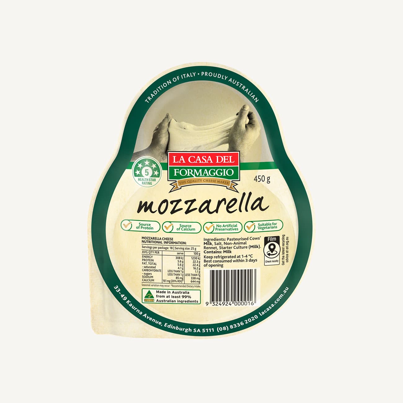 La Casa Del Formaggio Mozzarella 250g