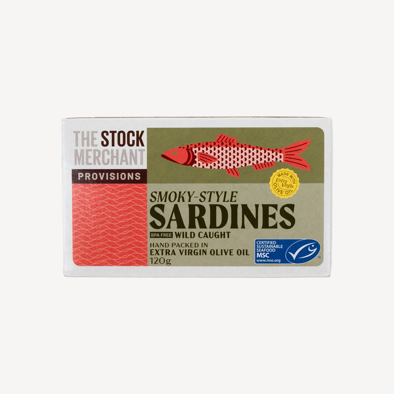 The Stock Merchant Smoky-Style Sardines In Extra Virgin Olive Oil 120g
