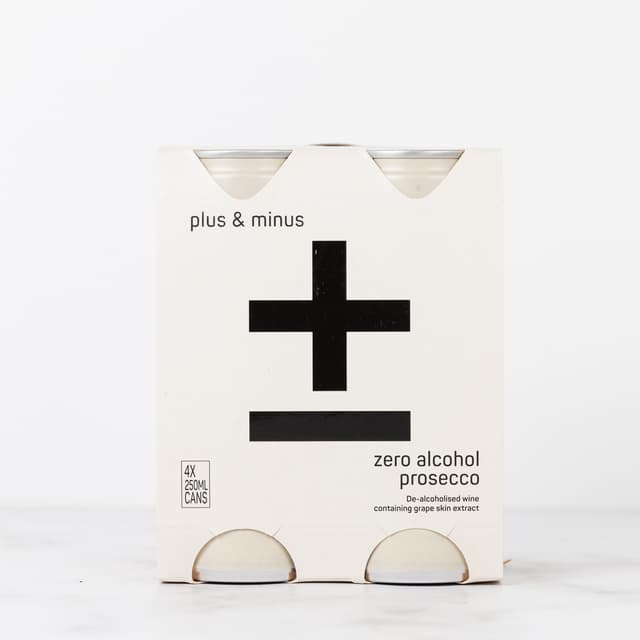 Plus Minus Prosecco 0% Cans 4 Pack