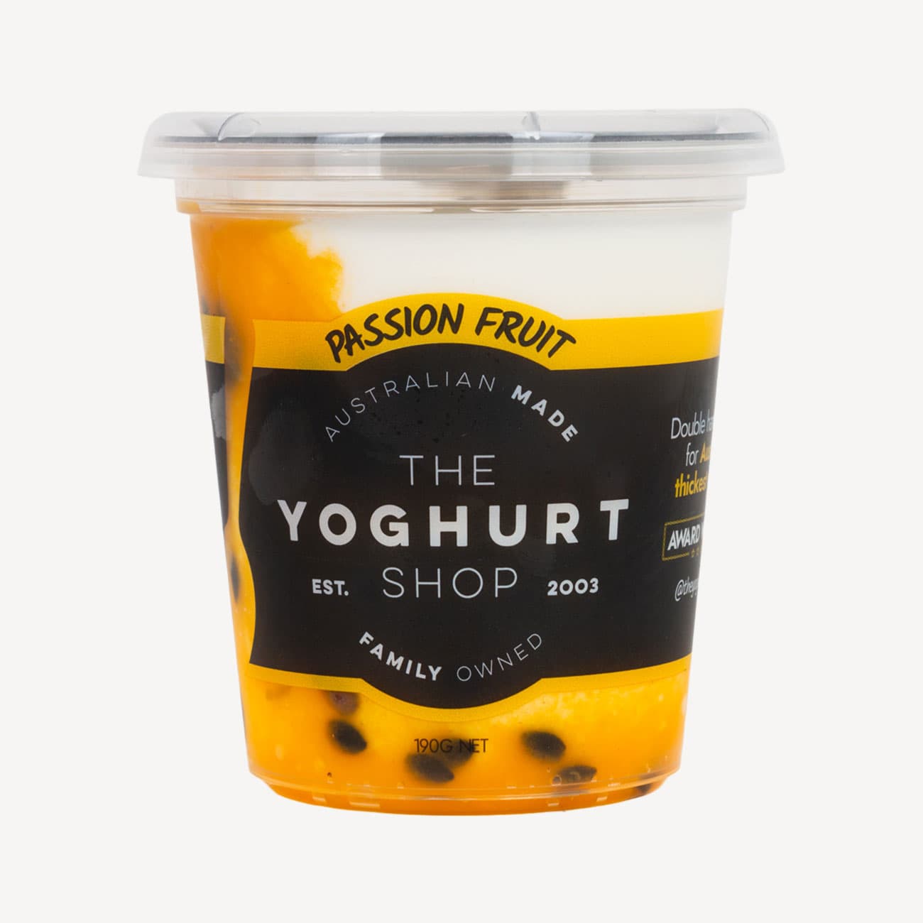 The Yoghurt Shop Passionfruit Yoghurt 190g