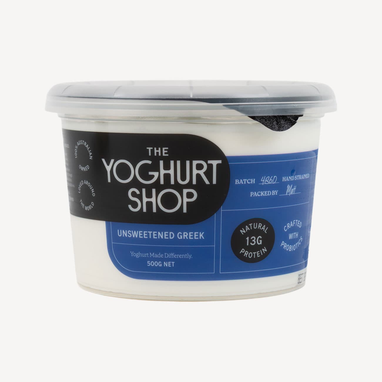 The Yoghurt Shop Unsweetened Greek Yoghurt 500g