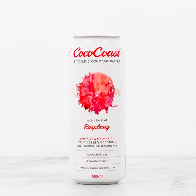 Cococoast Sparkling Raspberry Coconut Water 500ml