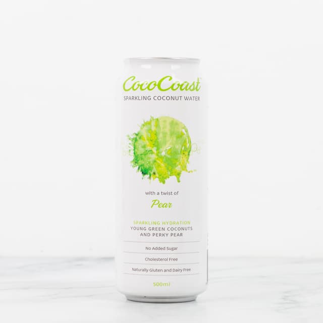 Cococoast Sparkling Pear Coconut Water 500ml