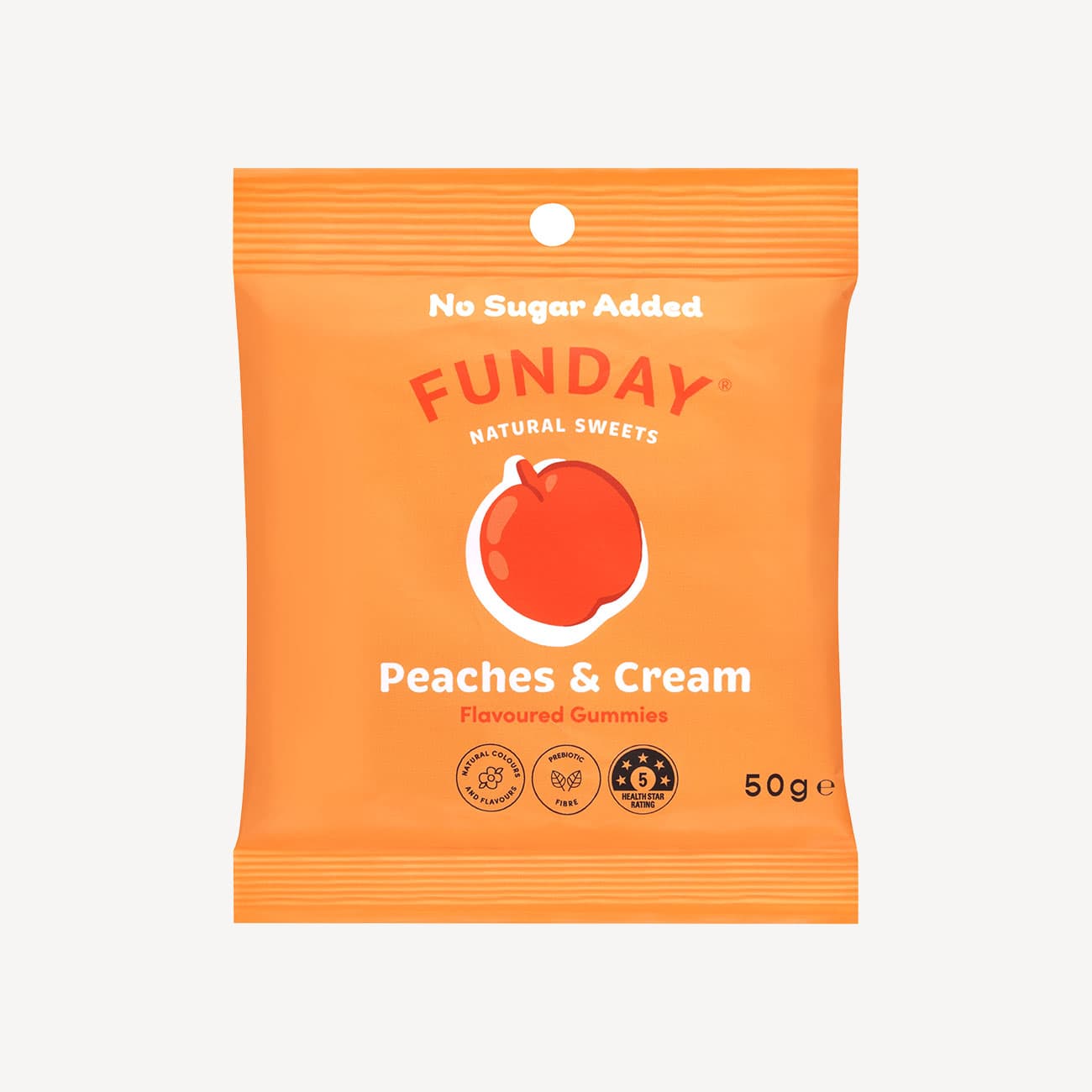 Funday Peaches & Cream Gummies 50g