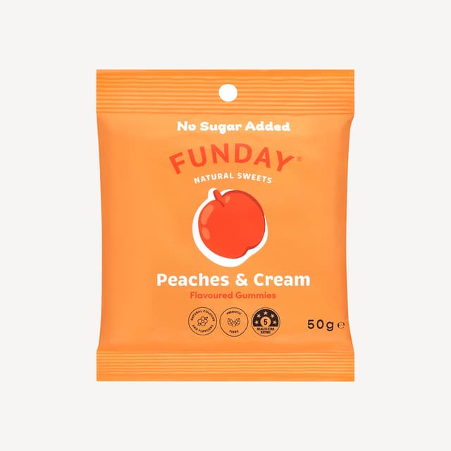 Funday Peaches & Cream Gummies 50g